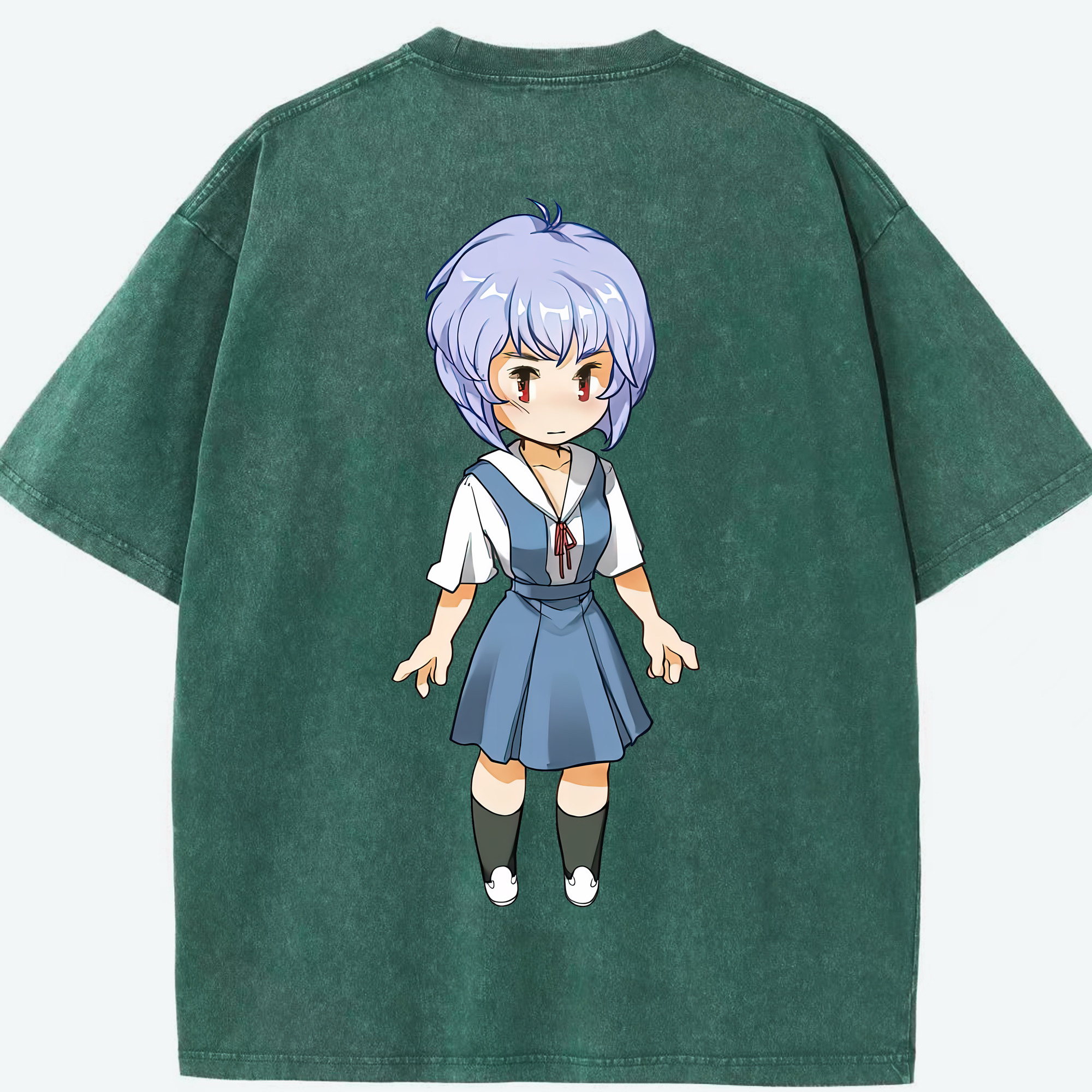 （画像用） EVA 新世紀エヴァンゲリオン 綿100% ヴィンテージ風 半袖Tシャツ（背面プリント）